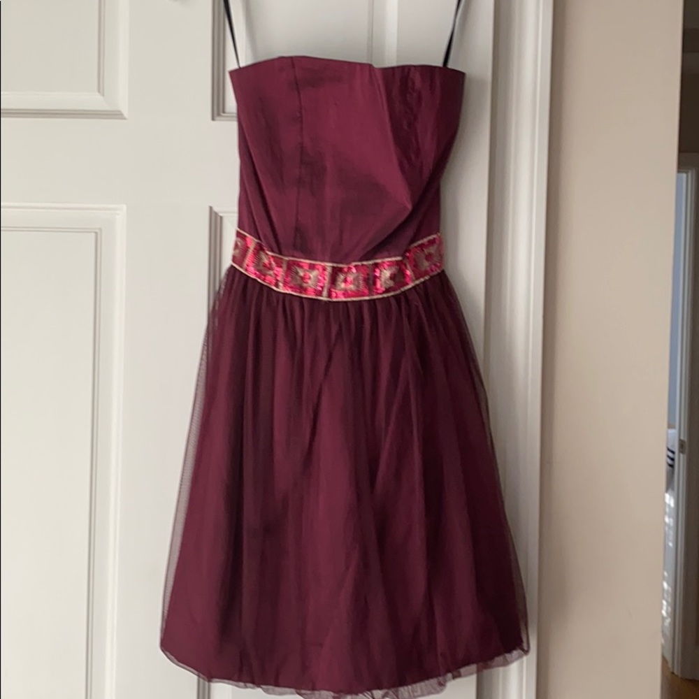 Stella milia Maroon mini party dress size small